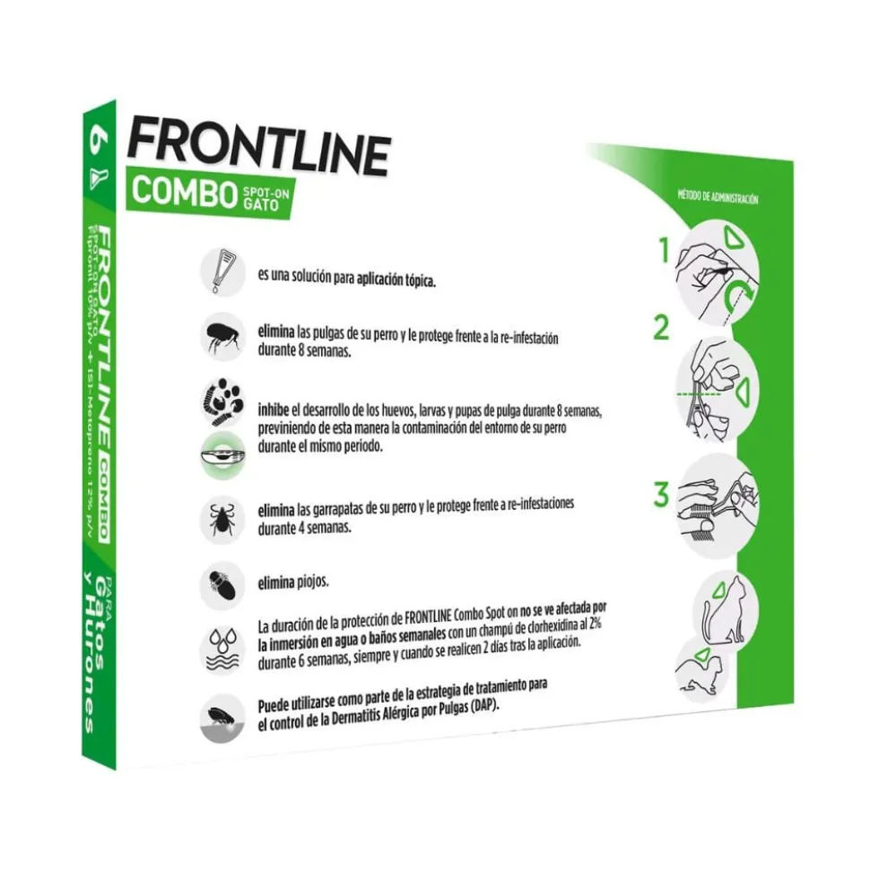 Frontline Combo 6 Pipetas Antiparasitarias para Gatos