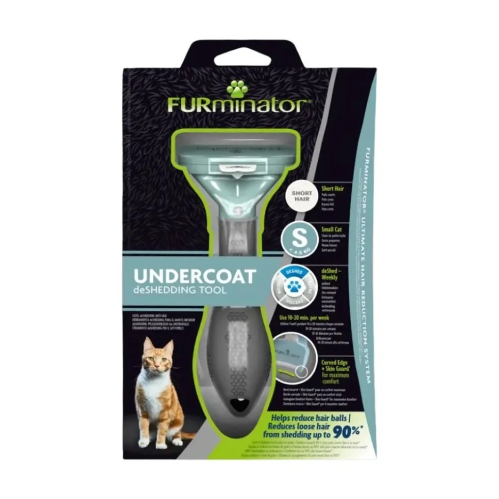 FURminator Deslanador de Pelo Corto para Gatos Pequeños