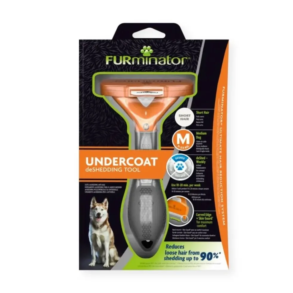 FURminator Deslanador de Pelo Corto para Perros Medianos