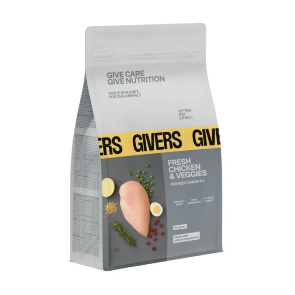 Givers Pienso de Pollo y Vegetales para Gatito
