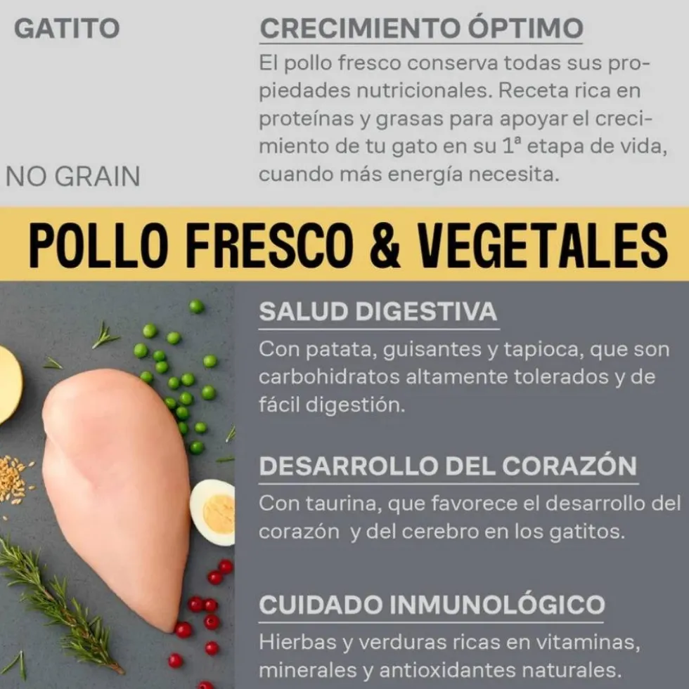 Givers Pienso de Pollo y Vegetales para Gatito