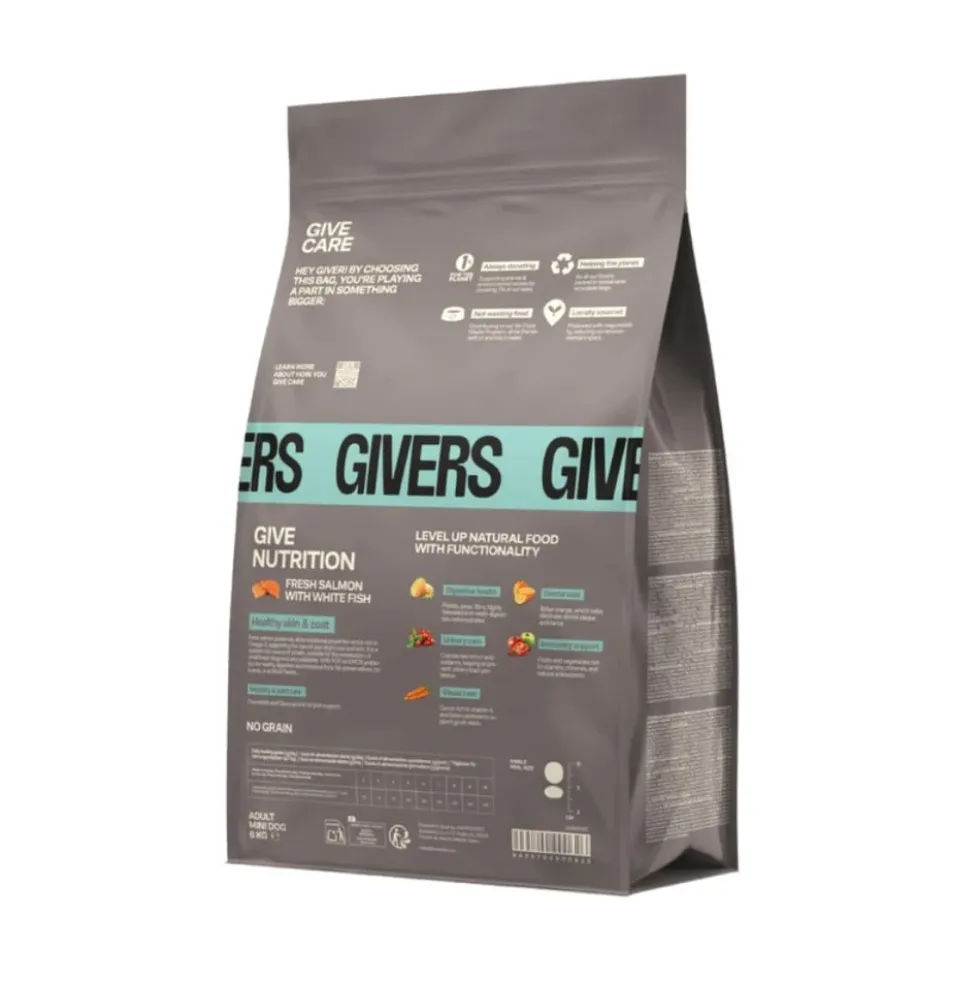 Givers Pienso de Salmón y Pescado Blanco para Perro