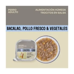 Givers Tarrina con Trocitos en Salsa de Bacalao y Pollo para Perro