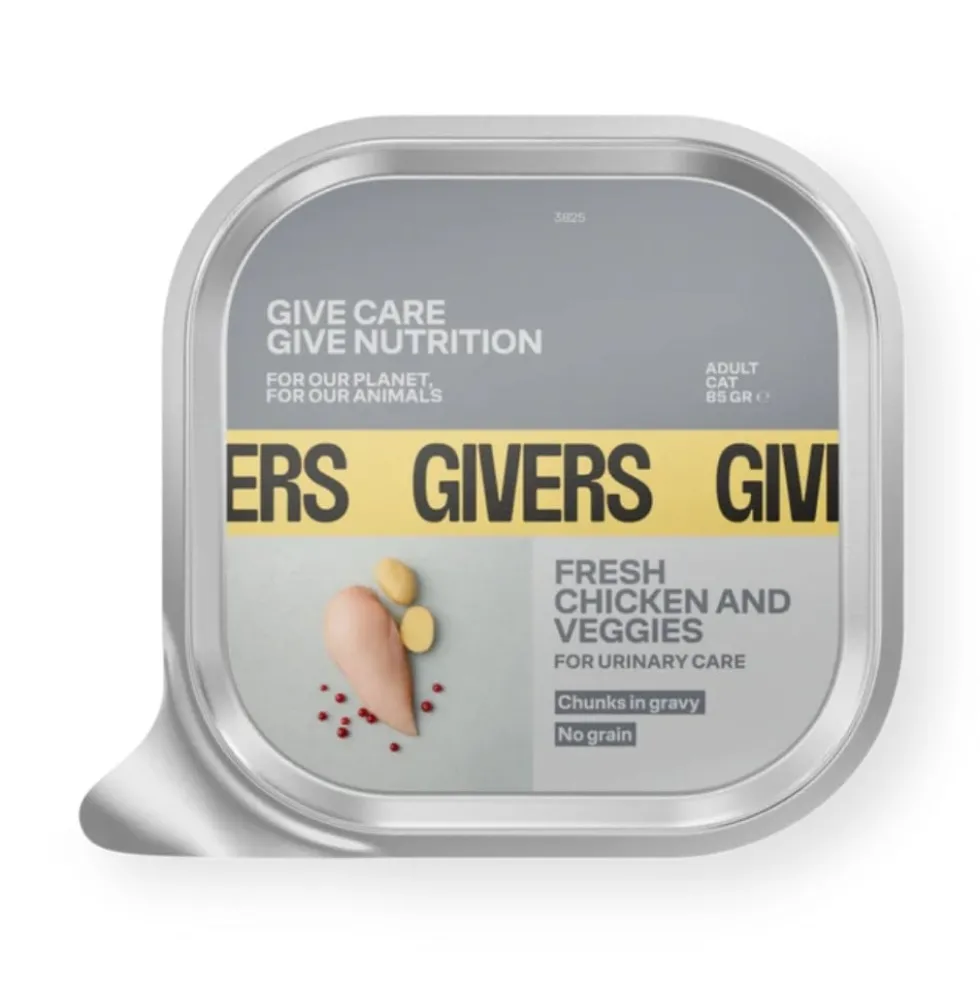 Givers Tarrina con Trocitos en Salsa de Pollo y Vegetales para Gato