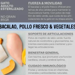 Givers Tarrina con Trocitos en Salsa de Bacalao y Pollo para Gato