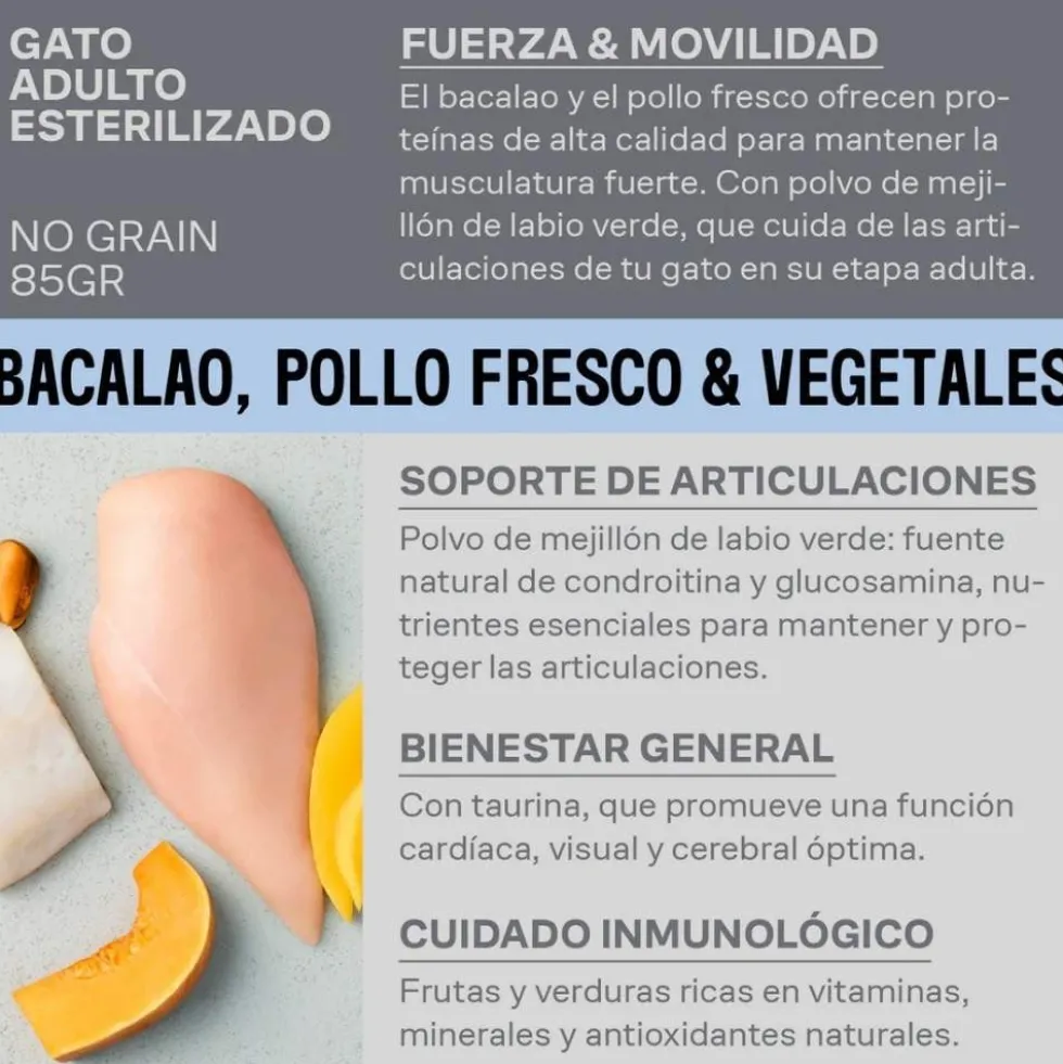 Givers Tarrina con Trocitos en Salsa de Bacalao y Pollo para Gato