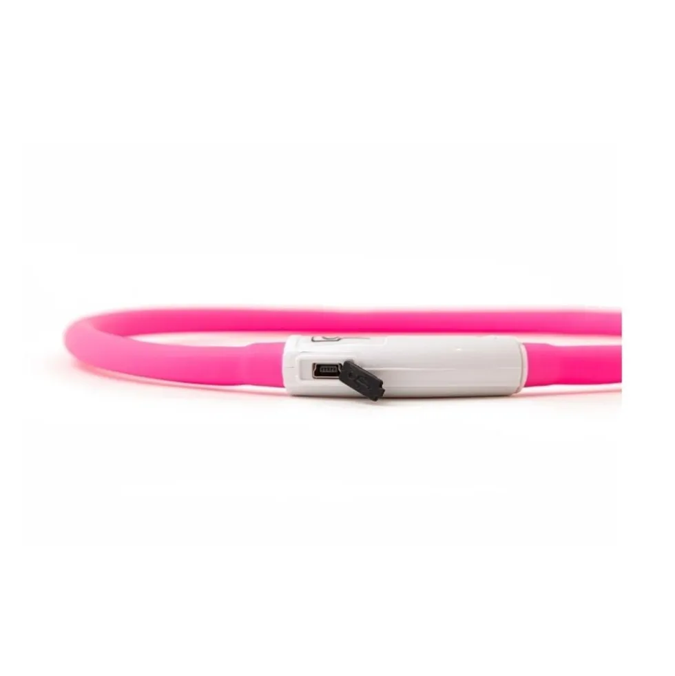 Great&Small Collar de Led Rosa Recargable