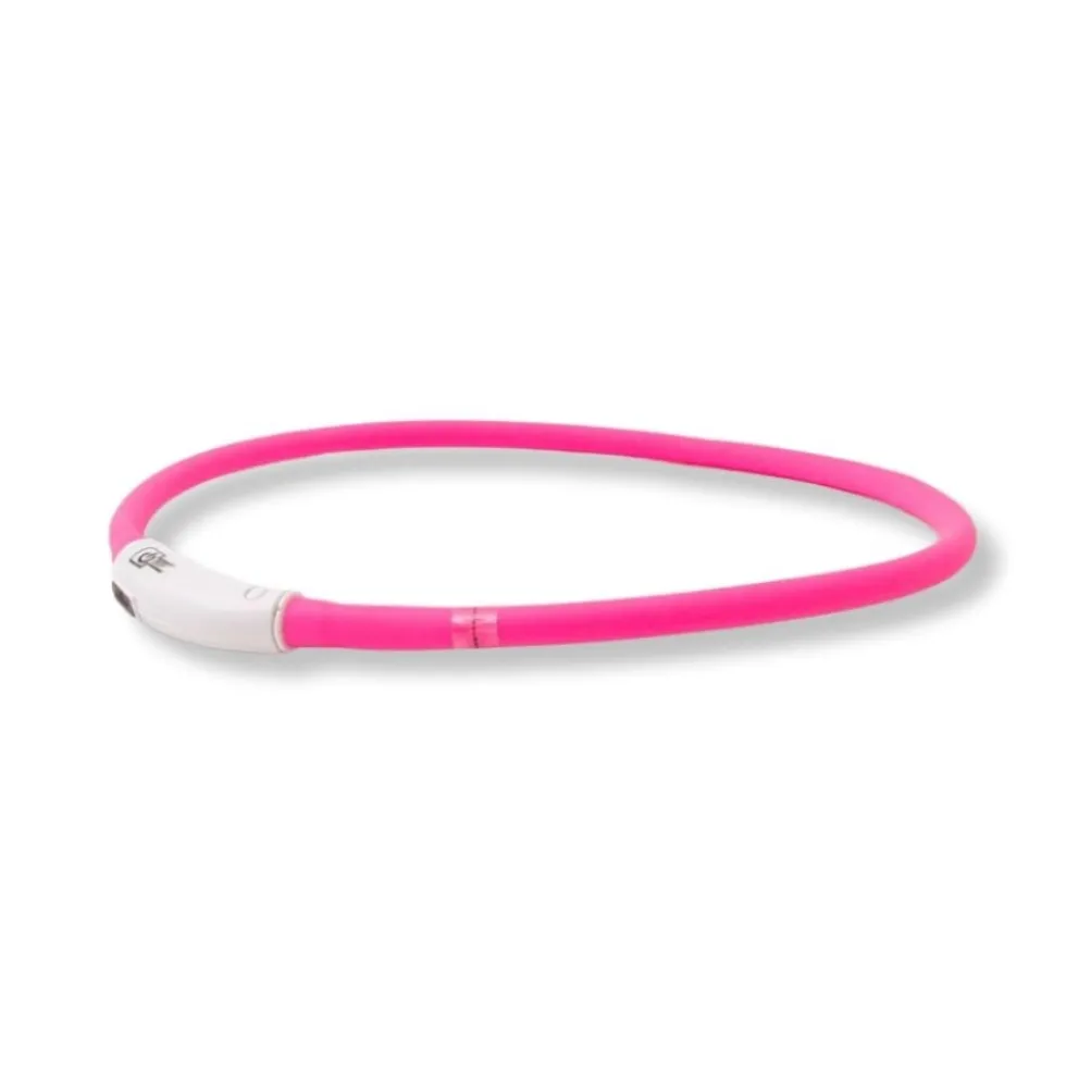Great&Small Collar de Led Rosa Recargable