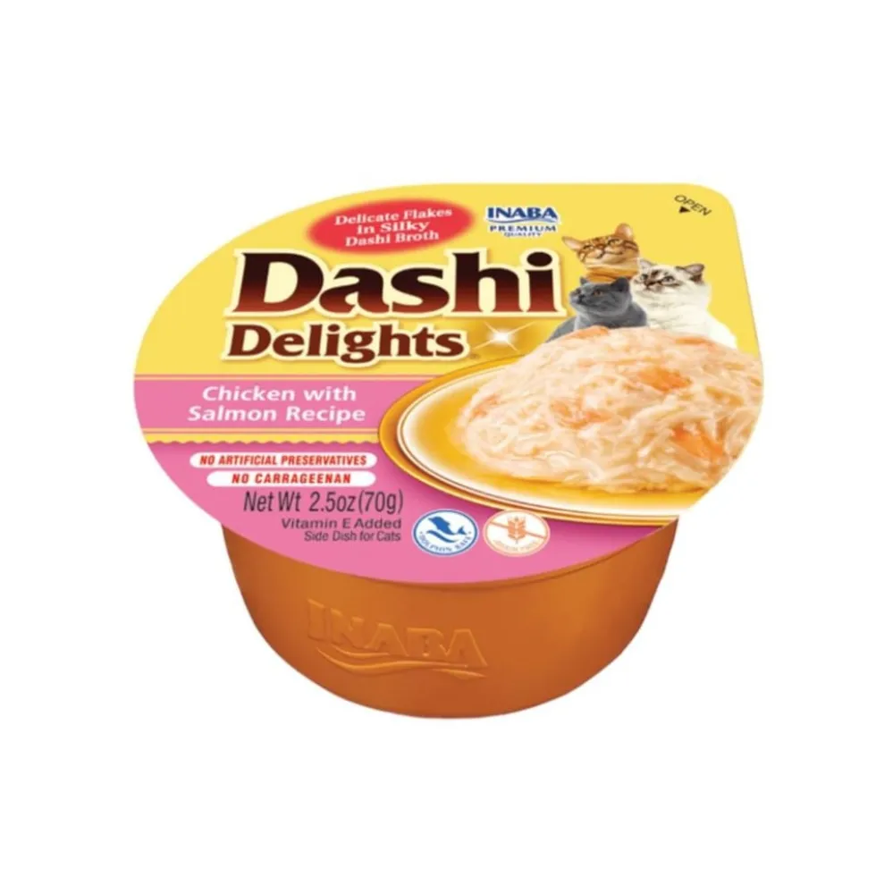 Inaba Dashi Delights Tarrina de Pollo con Salmón para Gato