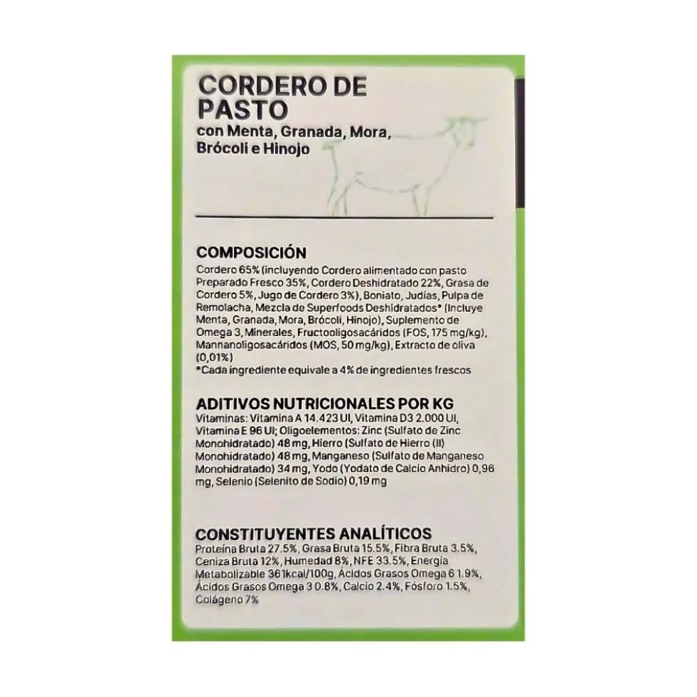 Instinto Pienso Natural de Cordero de Pasto para Perro