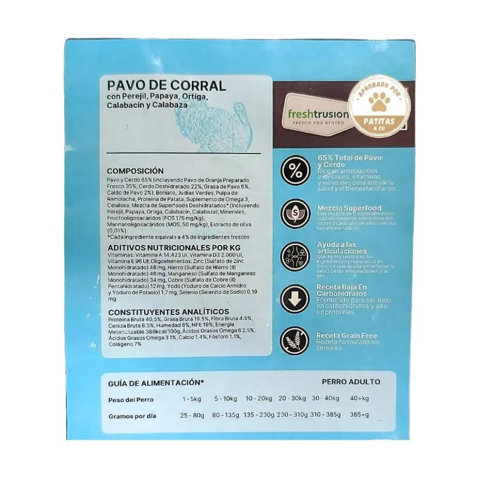 Instinto Pienso Natural de Pavo de Corral para Perro Adulto