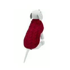 Jersey Rojo de Patrón Trenzado para Mascotas