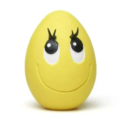 Juguete Huevo Sonriente de Látex Amarillo