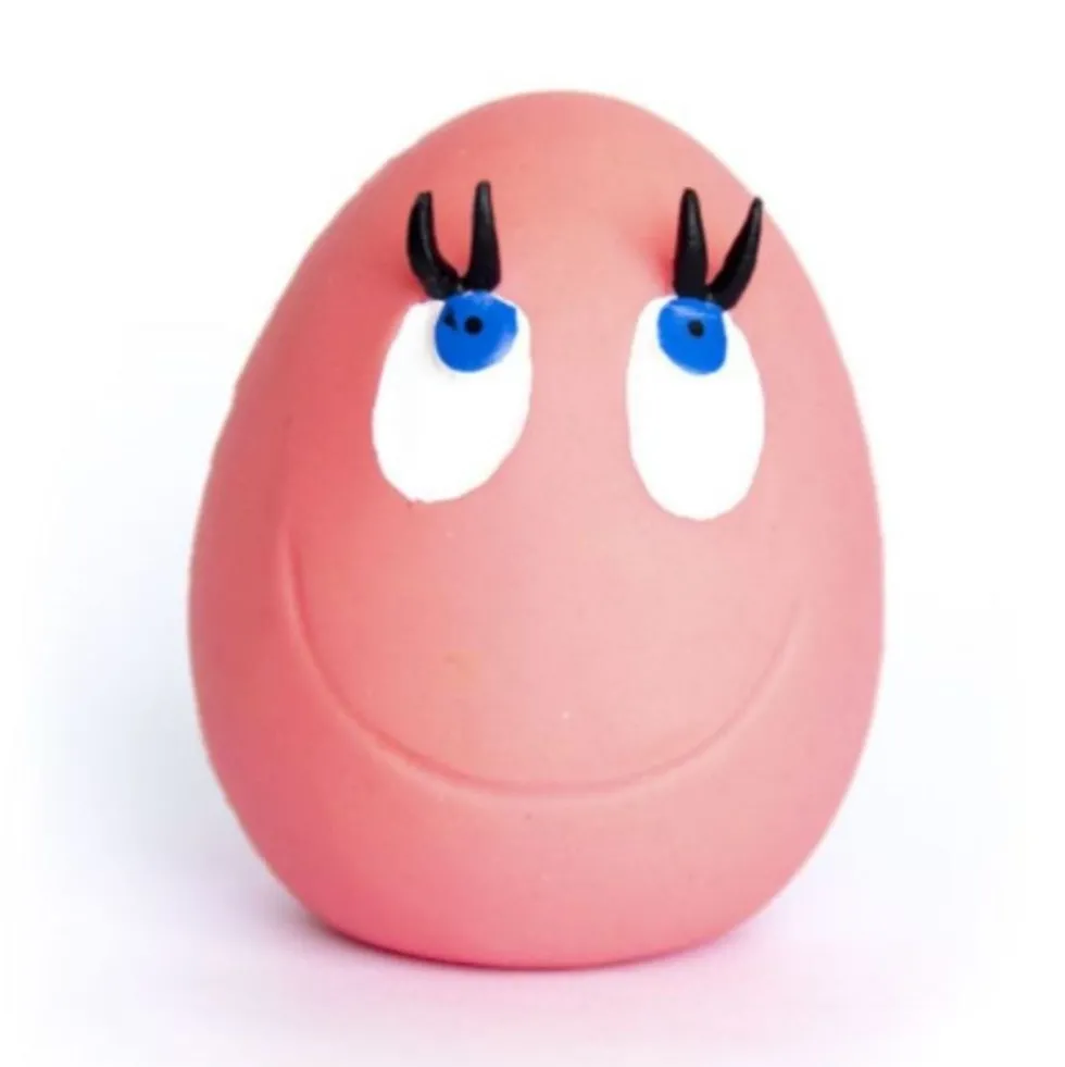 Juguete Huevo Sonriente de Látex Rosa