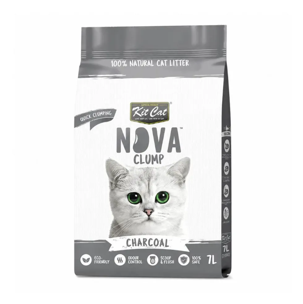 Kit Cat Arena Nova Clump Charcoal para Gato