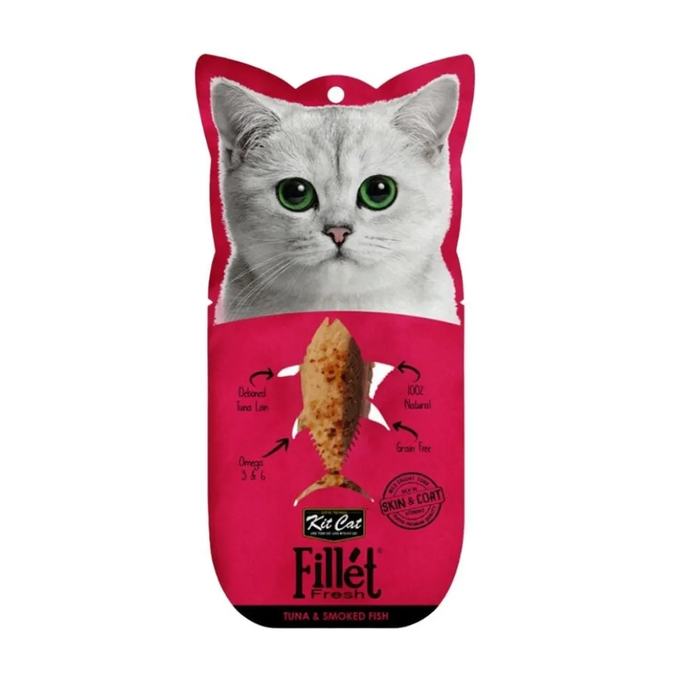 Kit Cat Filete de Atún y Pescado Ahumado para Gato