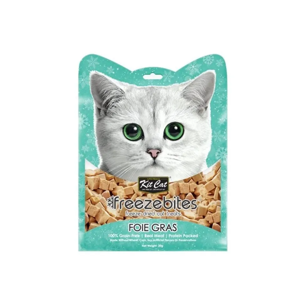 Kit Cat Freezebites Foie Gras Chuches de Hígado de Pato (20g) para Gatos
