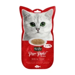 Kit Cat PurrPuree Snack de Atún (SkinandCoat) 4x15g para Gatos