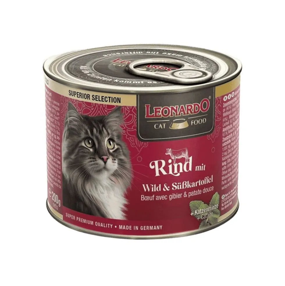 Leonardo Lata de Ternera con Venado y Boniato para Gato