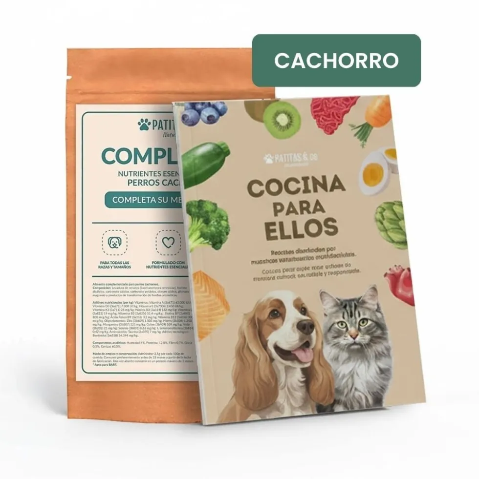 Libro de Recetas + Suplemento CACHORRO Complete It 500g