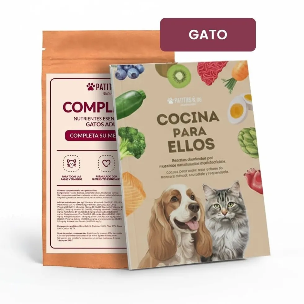 Libro de Recetas + Suplemento GATO Complete It 250g