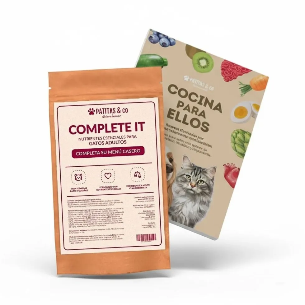 Libro de Recetas + Suplemento GATO Complete It 250g