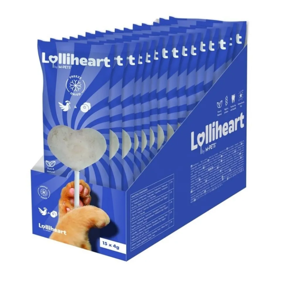 Lolliheart Piruleta de Corazón con Pollo y Arándanos para Gato