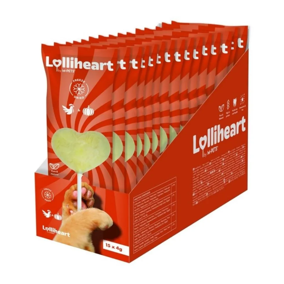 Lolliheart Piruleta de Corazón con Pollo y Calabaza para Gato