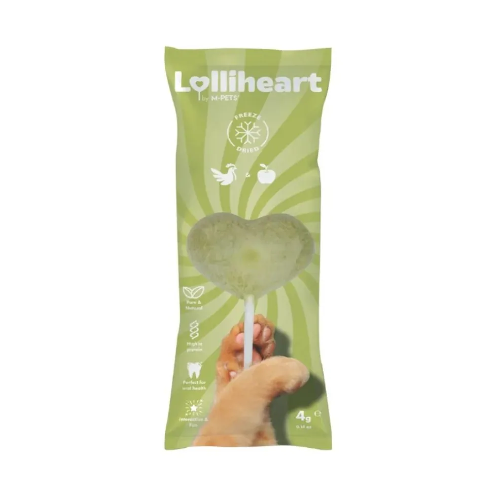 Lolliheart Piruleta de Corazón con Pollo con Manzana para Gato
