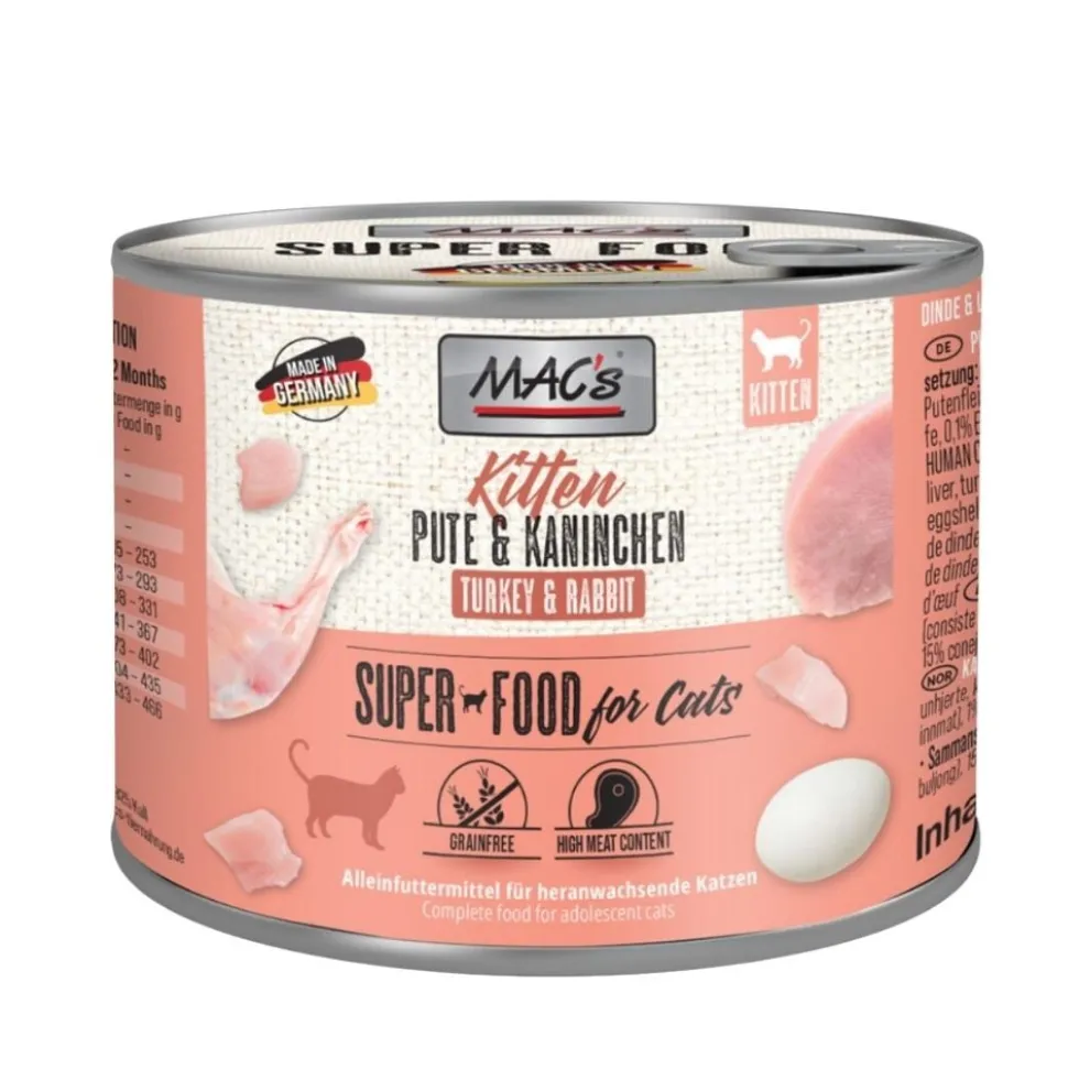 MAC´s Lata de Pavo y Conejo para Gatito