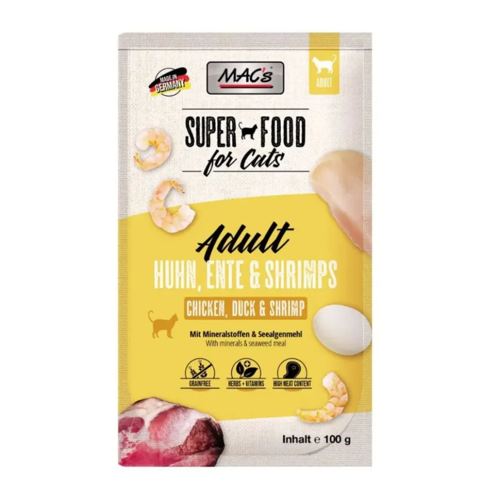 MAC´s Sobre de Pollo Pato y Camarones para Gato