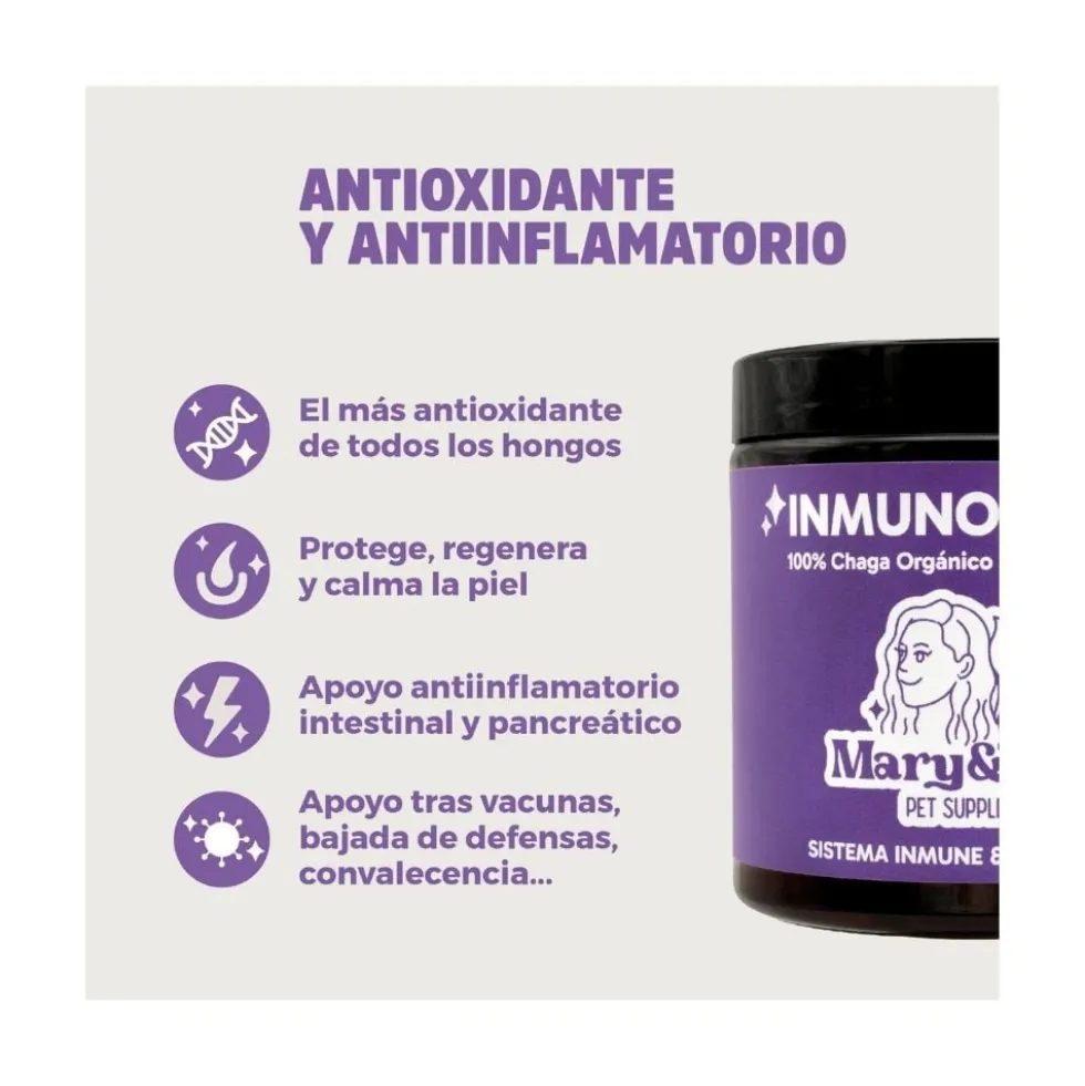 Mary & Trufa InmunoChaga Suplemento para Perros y Gatos