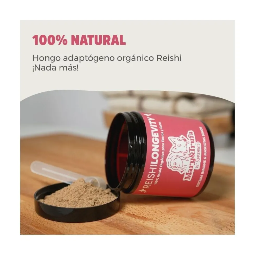 Mary & Trufa Reishi Longevity Suplemento para Perros y Gatos 75g