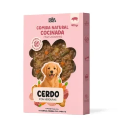 Milo y Lola Comida Natural Cocinada de Cerdo para Cachorro