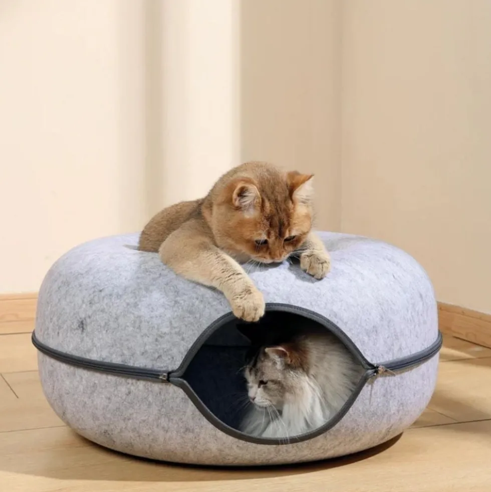 M-Pets Cama Redonda Tipo Túnel para Gato