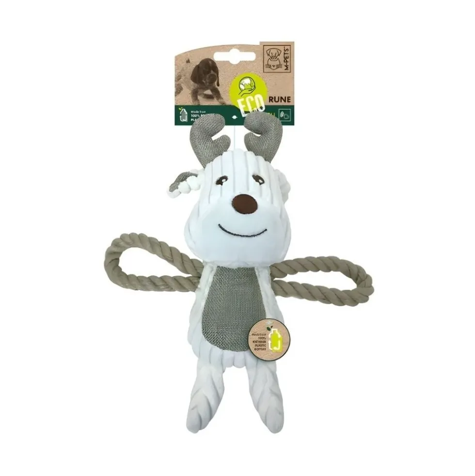 M-Pets Peluche Ecológico Reno con Cuerda para Perro