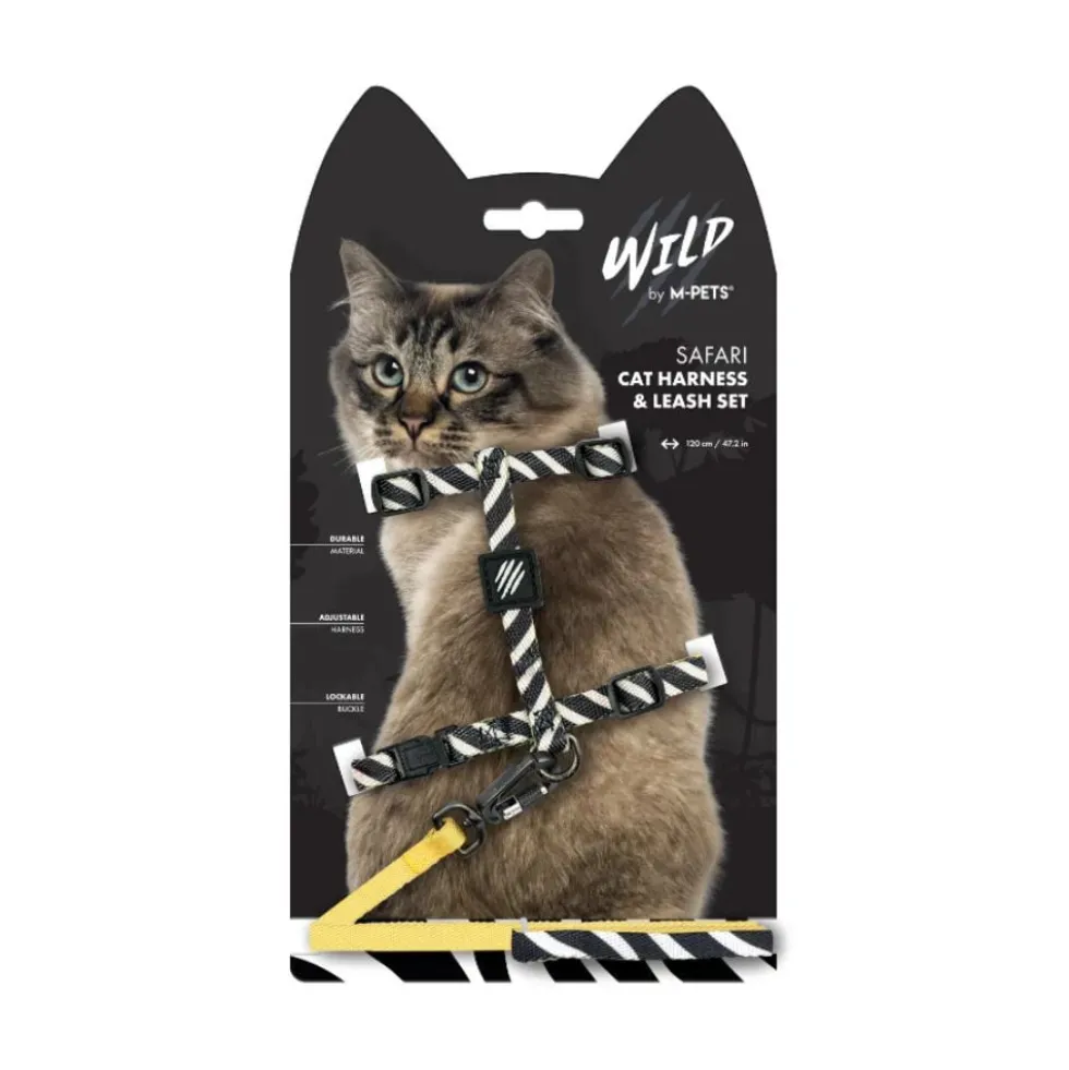 M-Pets Set de Correa y Arnés Salvaje para Gato