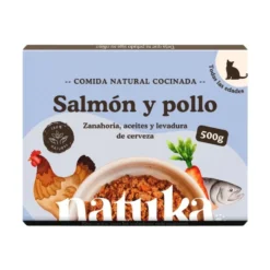 Natuka Comida Cocinada Menú de Pollo y Salmón para Gato