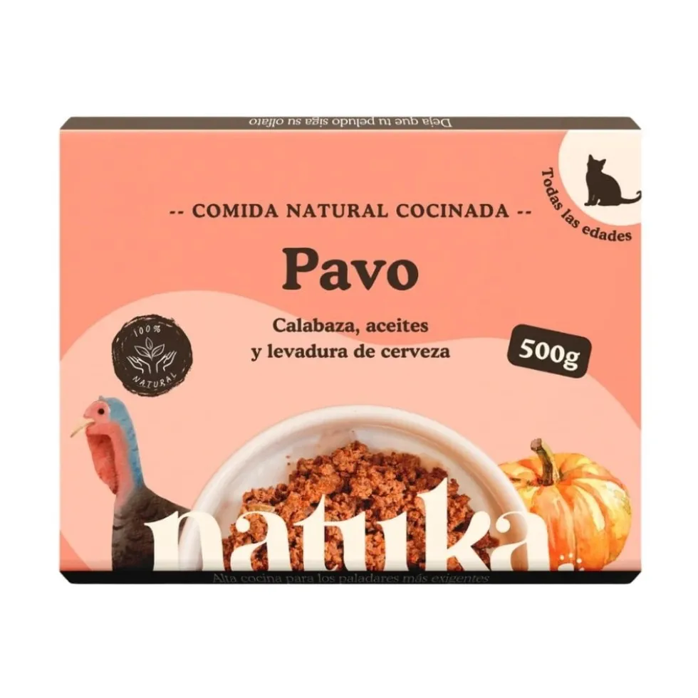 Natuka Comida Cocinada Menú de Pavo para Gato