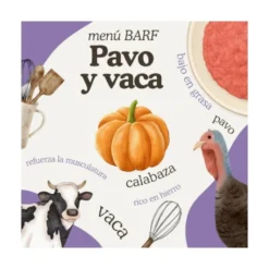 Natuka Menú BARF de Pavo y Vaca para Perro