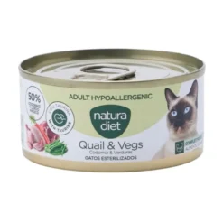 Natura Diet Paté Hipoalergénico de Codorniz y Cerdo para Gato