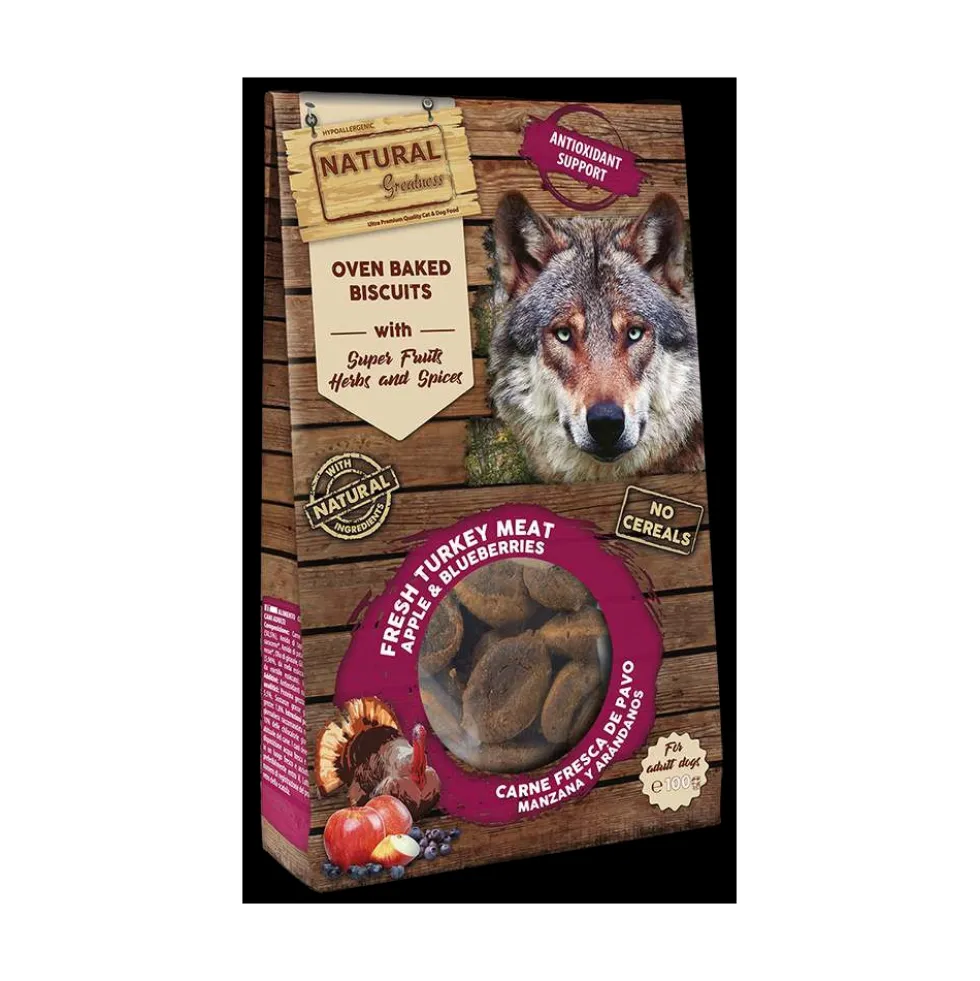 Natural Greatness Galletas Pavo y Frutas Antioxidantes para Perro