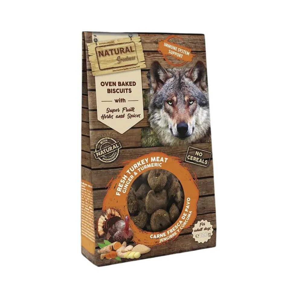 Natural Greatness Galletas Pavo y Jengibre Defensas Perro
