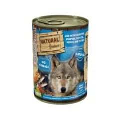 Natural Greatness Lata Bacalao, Pimiento rojo y Calabaza 390g Perro