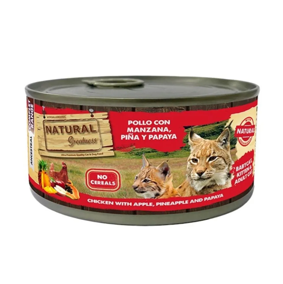 Natural Greatness Lata Pollo con Manzana para Gatito