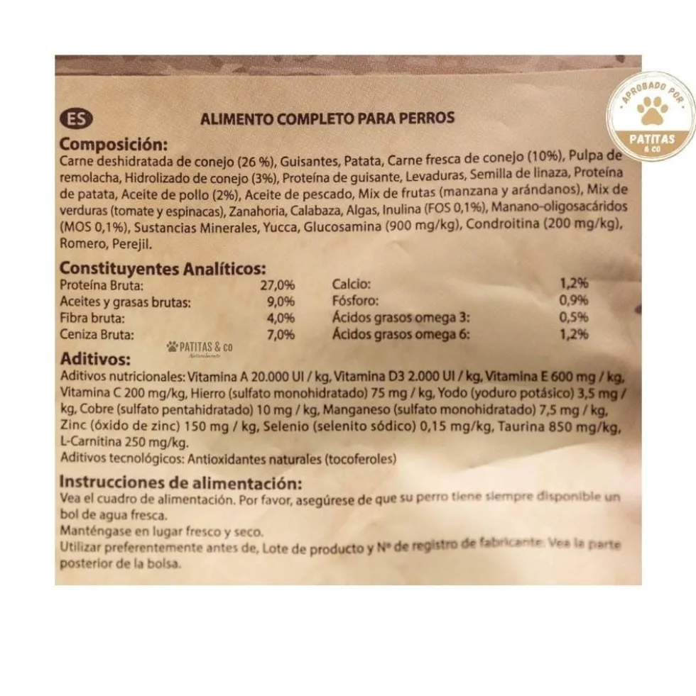 Natural Greatness Pienso Light de Conejo para Perros