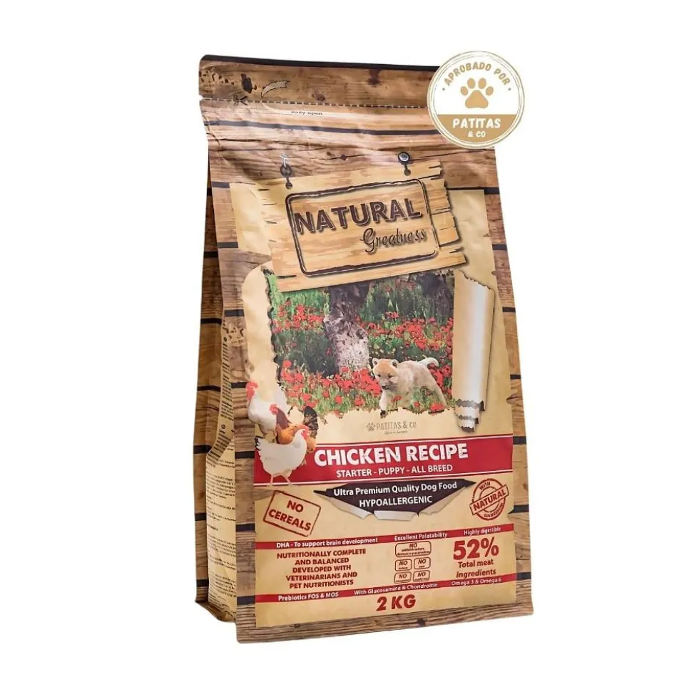 Natural Greatness Pienso Natural de Pollo para Perros Cachorros