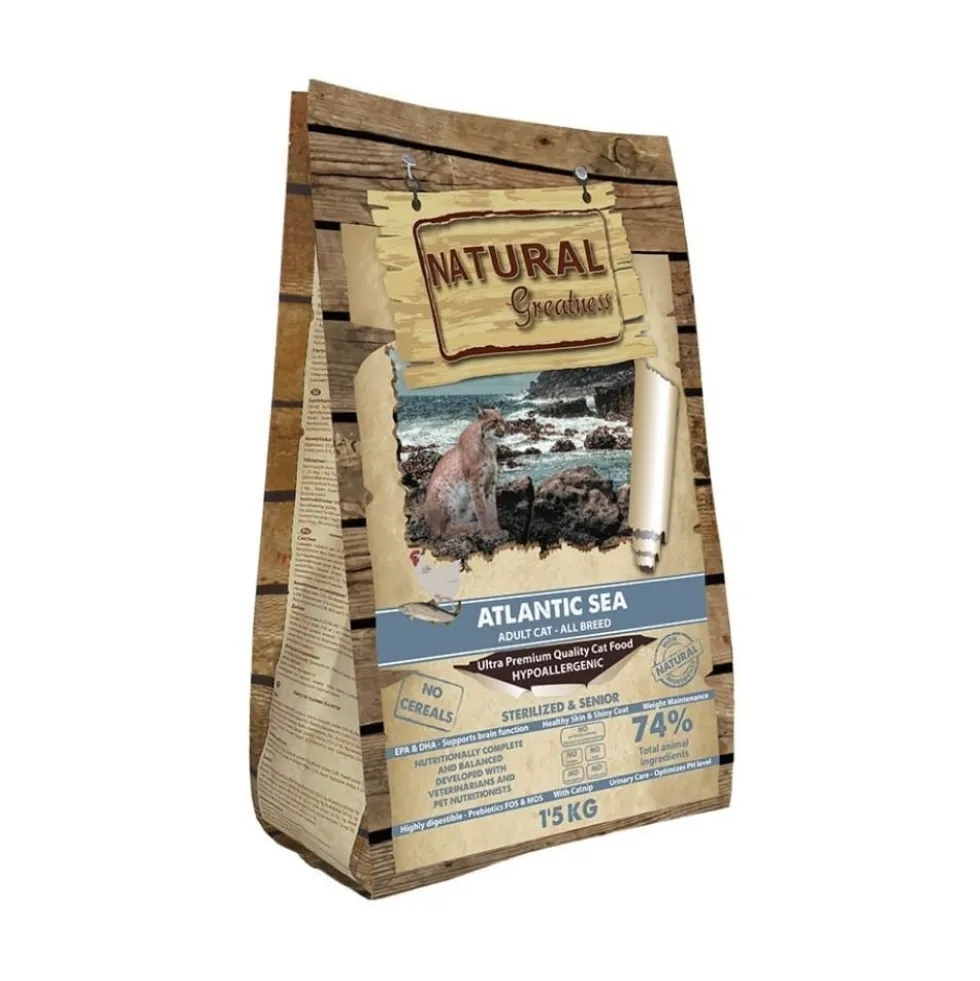 Natural Greatness Salmón Mar Atlántico Pienso Natural Gato Esterilizado