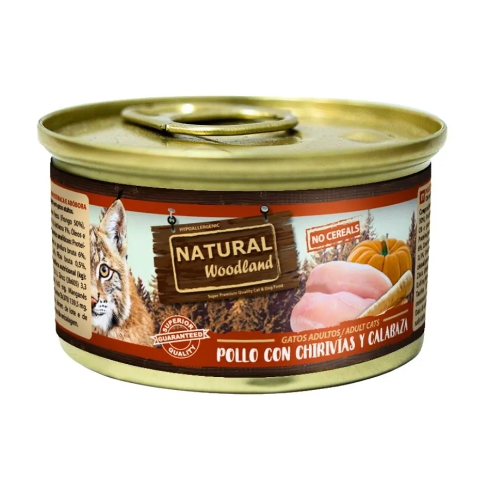 Natural Woodland Lata Pollo con Chirivías y Calabaza para Gato