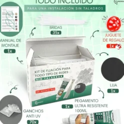 Niceowl Kit de Fijación para Red de Gato de 8 metros